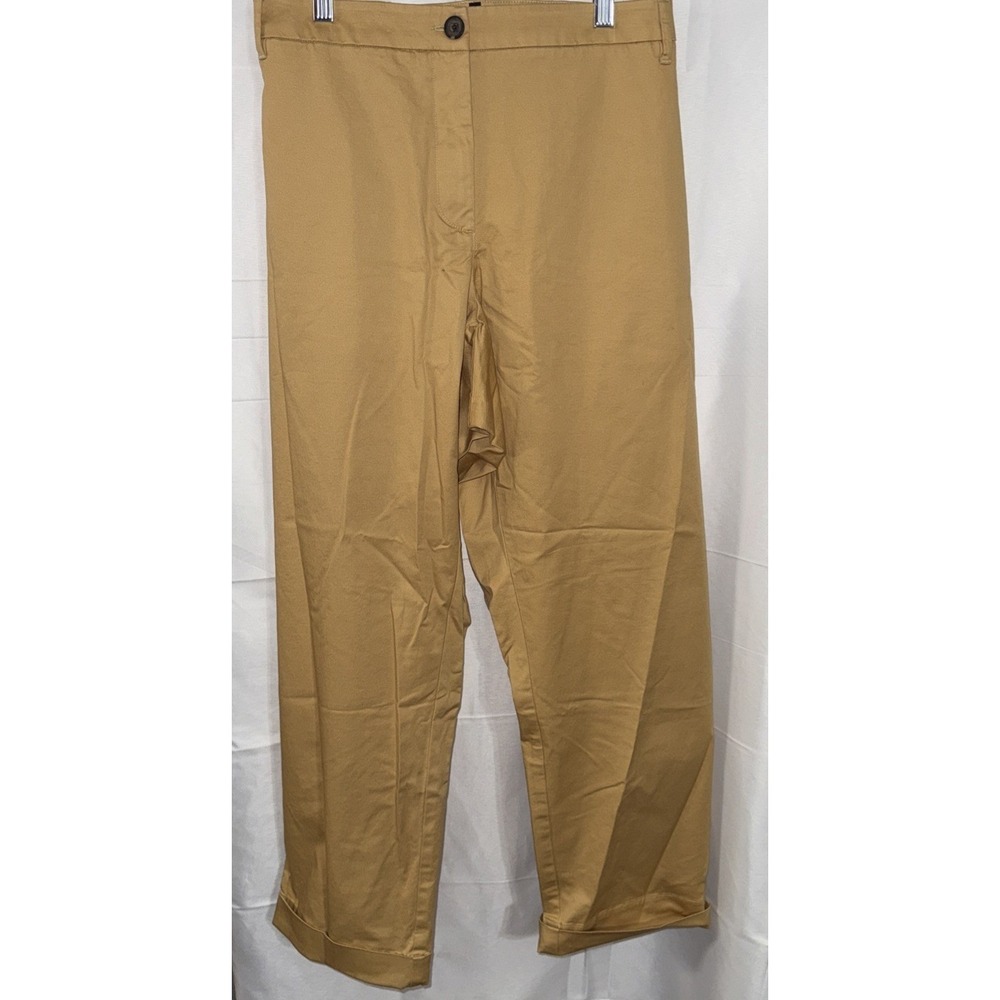 Wildfang Essential Trouser Women 26W Tan High‎ Rise Straight Leg Pants NWT
